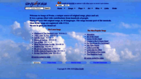 What Songsofpraise.org website looked like in 2020 (3 years ago)