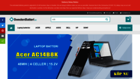 What Swedenbatteri.se website looked like in 2020 (3 years ago)