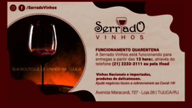 What Serradovinhos.com.br website looked like in 2020 (3 years ago)