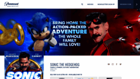 What Sonicthehedgehogmovie.com website looked like in 2020 (3 years ago)