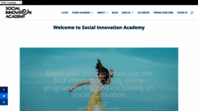 What Socialinnovationacademy.eu website looked like in 2020 (3 years ago)