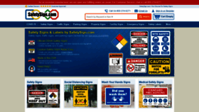 What Safetysign.com website looked like in 2020 (3 years ago)