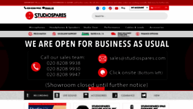 What Studiospares.com website looked like in 2020 (3 years ago)