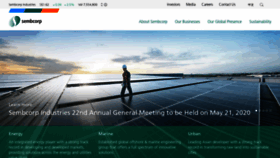 What Sembcorp.com website looked like in 2020 (3 years ago)