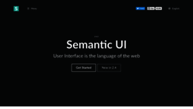What Semantic-ui.com website looked like in 2020 (3 years ago)