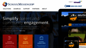What Schoolmessenger.com website looked like in 2020 (3 years ago)