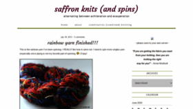 What Saffronknits.net website looked like in 2020 (3 years ago)
