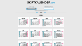 What Skiftkalender.com website looked like in 2020 (3 years ago)