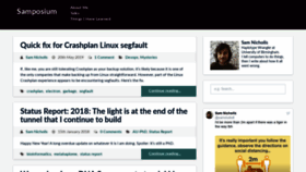 What Samnicholls.net website looked like in 2020 (3 years ago)
