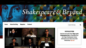 What Shakespeareandbeyond.folger.edu website looked like in 2020 (4 years ago)