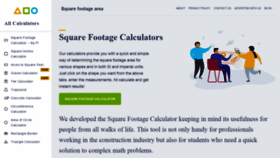 What Squarefootagearea.com website looked like in 2020 (3 years ago)