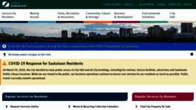 What Saskatoon.ca website looked like in 2020 (3 years ago)