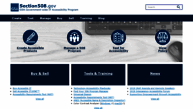 What Section508.gov website looked like in 2020 (3 years ago)