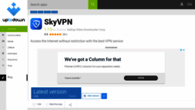 What Skyvpn.en.uptodown.com website looked like in 2020 (4 years ago)