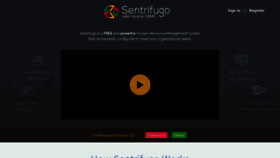 What Sentrifugo.com website looked like in 2020 (3 years ago)
