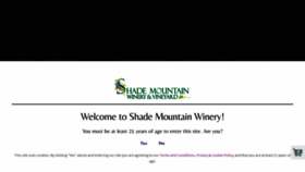 What Shademountainwinery.com website looked like in 2020 (3 years ago)