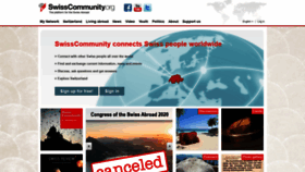 What Swisscommunity.org website looked like in 2020 (5 years ago)