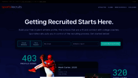 What Sportsrecruits.com website looked like in 2020 (3 years ago)