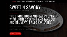 What Sweetnsavorycafe.com website looked like in 2020 (3 years ago)