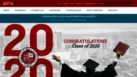 What Seattleu.edu website looked like in 2020 (3 years ago)
