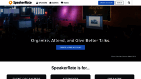 What Speakerrate.com website looked like in 2020 (3 years ago)