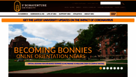 What Sbu.edu website looked like in 2020 (3 years ago)