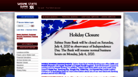 What Sabinestatebank.com website looked like in 2020 (3 years ago)