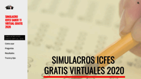 What Simulacros-icfes.com website looked like in 2020 (3 years ago)