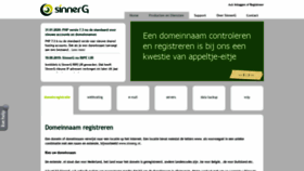 What Sinnerg.nl website looked like in 2020 (3 years ago)