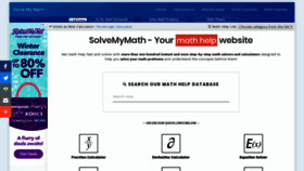 What Solvemymath.com website looked like in 2020 (3 years ago)