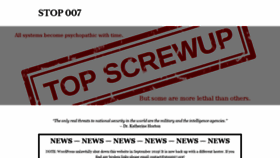 What Stop007.org website looked like in 2020 (3 years ago)