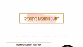 What Sydneysfashiondiary.com website looked like in 2020 (3 years ago)
