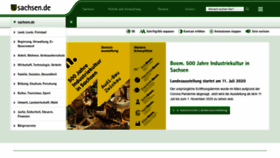 What Sachsen.de website looked like in 2020 (3 years ago)