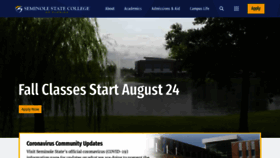 What Seminolestate.edu website looked like in 2020 (3 years ago)