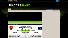 What Soccerbase.com website looked like in 2020 (3 years ago)