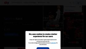 What Sky.com website looked like in 2020 (3 years ago)