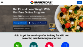 What Sparkpeople.com website looked like in 2020 (3 years ago)