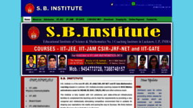 What Sbinstitute.org.in website looked like in 2020 (3 years ago)