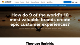 What Sprinklr.com website looked like in 2020 (3 years ago)