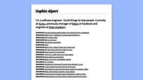 What Sophiebits.com website looked like in 2020 (3 years ago)