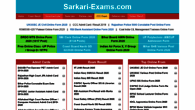 What Sarkari-exams.com website looked like in 2020 (3 years ago)