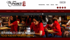 What Stfrancishs.org website looked like in 2020 (3 years ago)