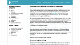 What Symptome-erklaert.de website looked like in 2020 (5 years ago)