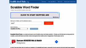What Scrabblewordfinder.org website looked like in 2020 (3 years ago)