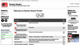 What Sarkarinaukri.co.in website looked like in 2020 (3 years ago)