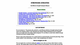 What Strongerathletes.com website looked like in 2020 (3 years ago)