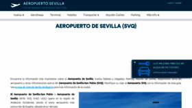 What Sevilla-airport.com website looked like in 2020 (3 years ago)