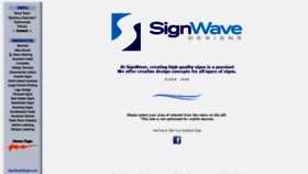 What Signwavedesigns.com website looked like in 2020 (3 years ago)