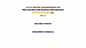 What Sha1-online.com website looked like in 2020 (3 years ago)