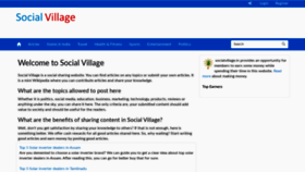 What Socialvillage.in website looked like in 2020 (3 years ago)